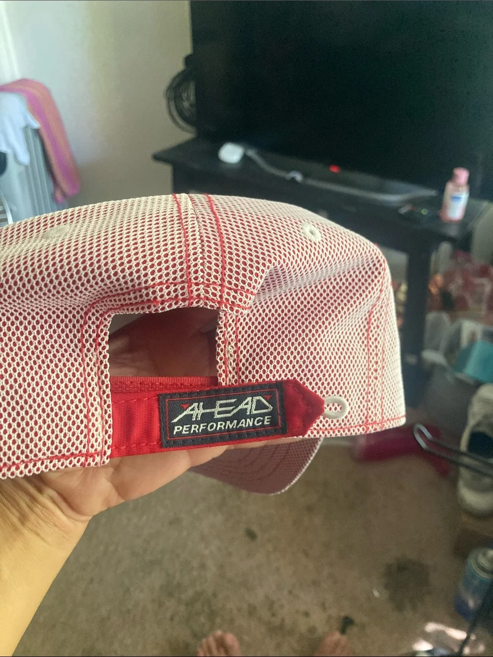 Red Bulldog Agriculture Trucker Hat with White Mesh